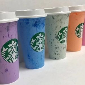 Starbucks limited marbled rainbow grande cups
